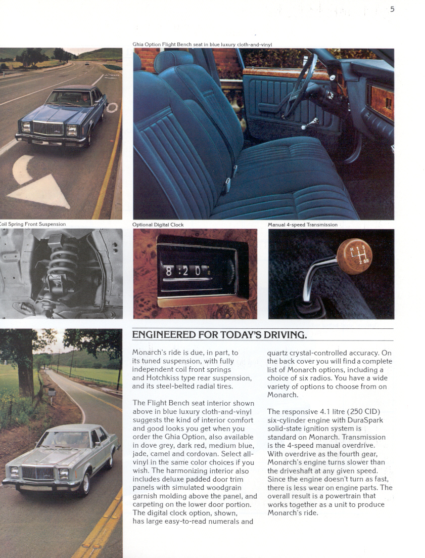 1978 Mercury Monarch Brochure Page 5